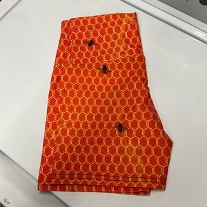 Orange honey comb shorts
